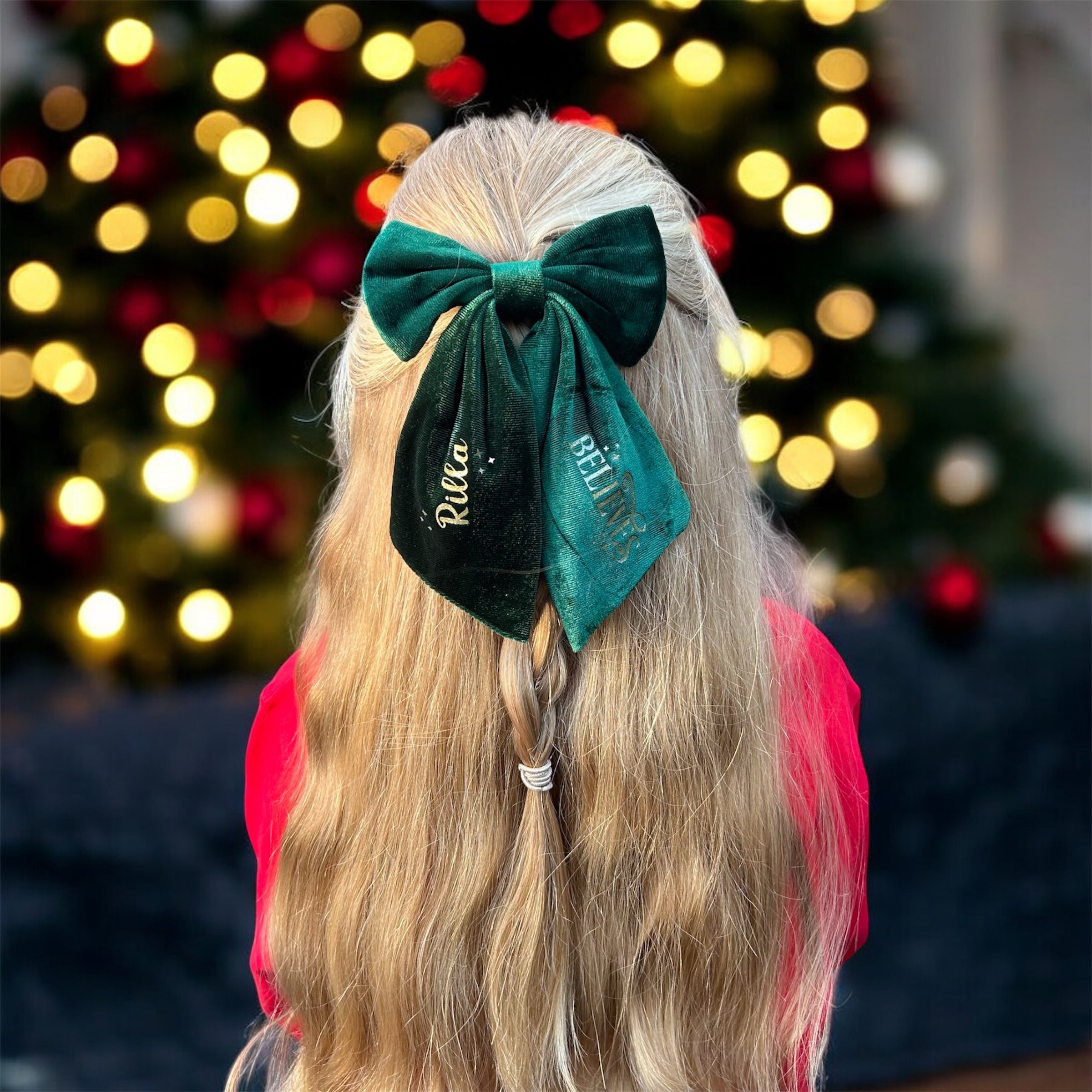Velvet hair bows