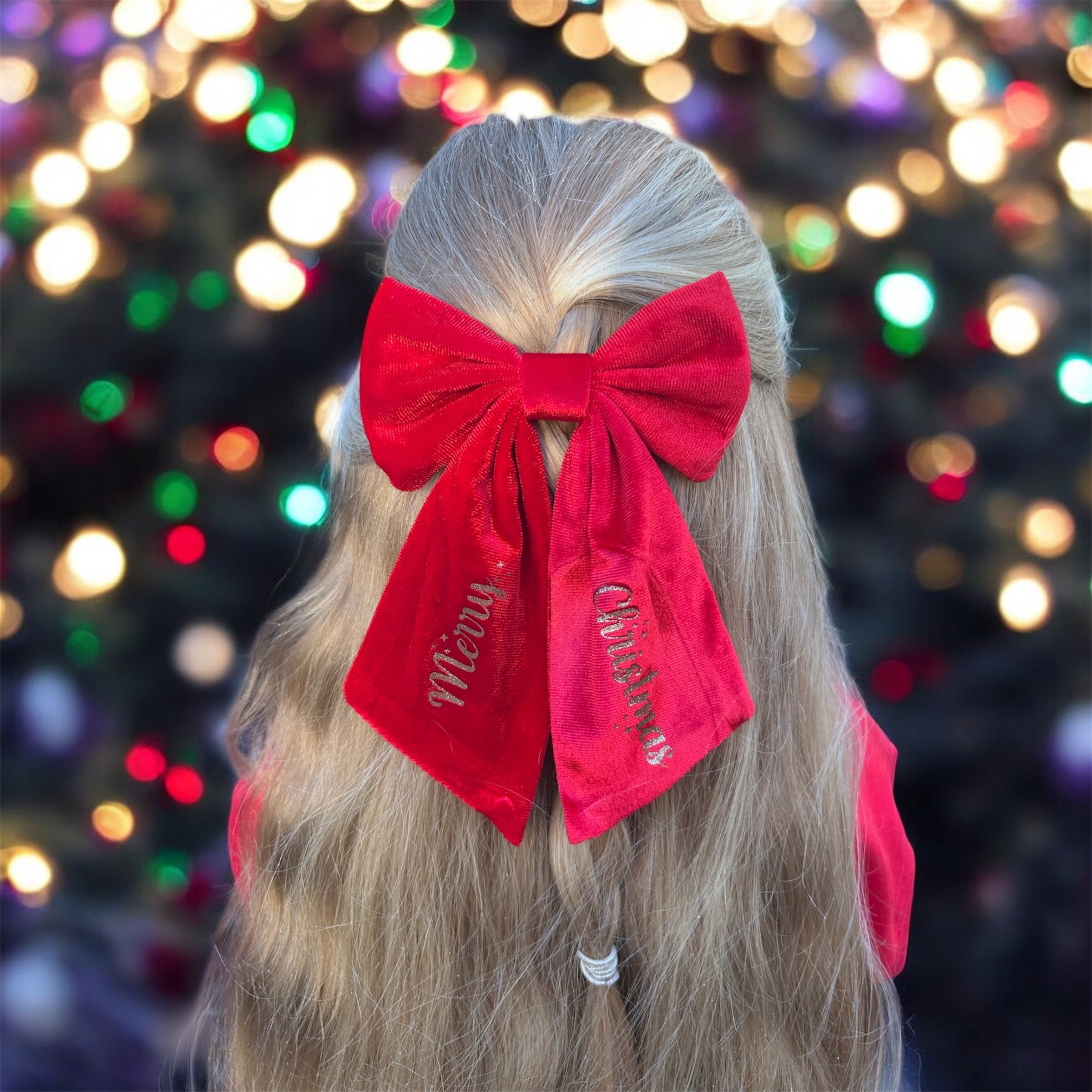 Velvet hair bows