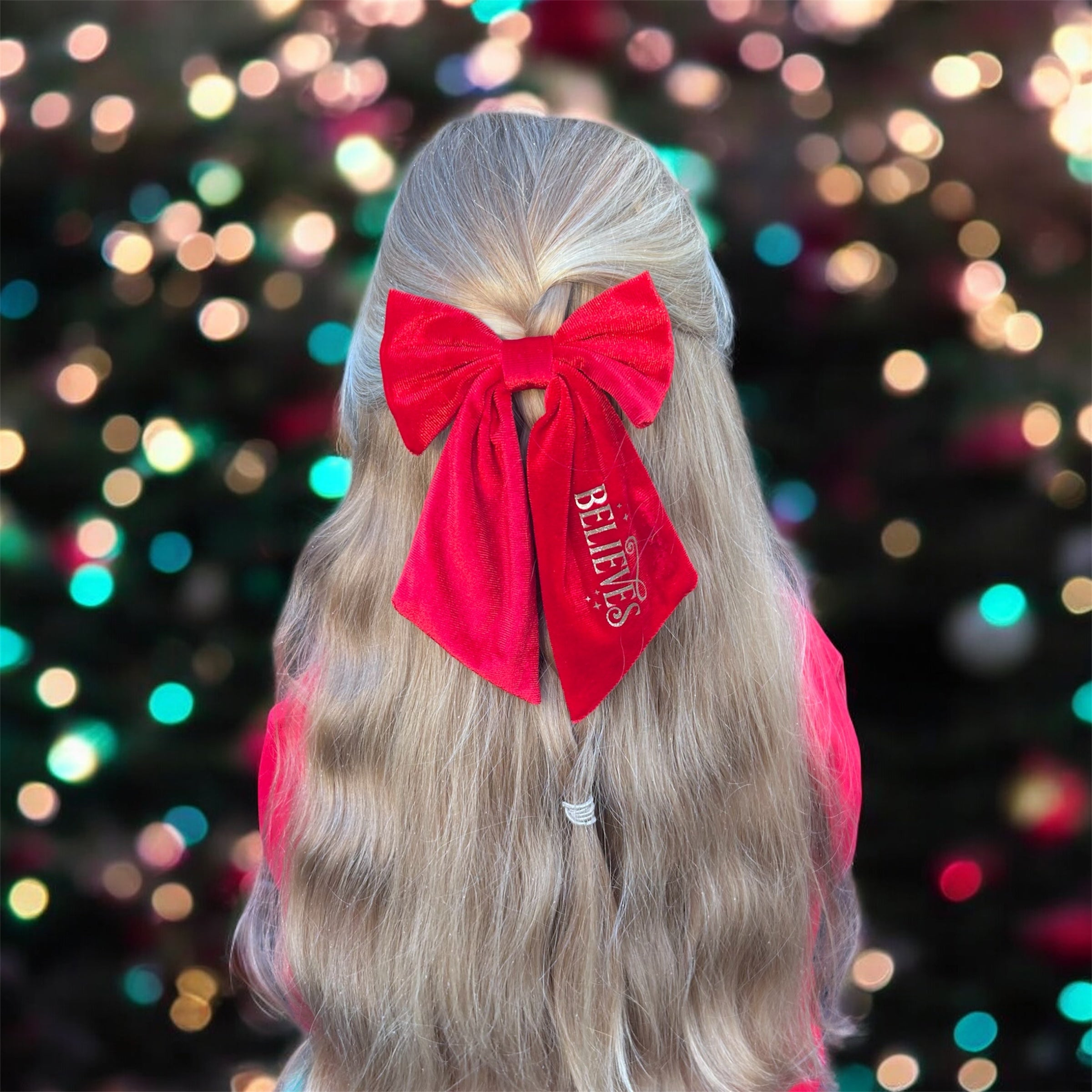 Velvet hair bows