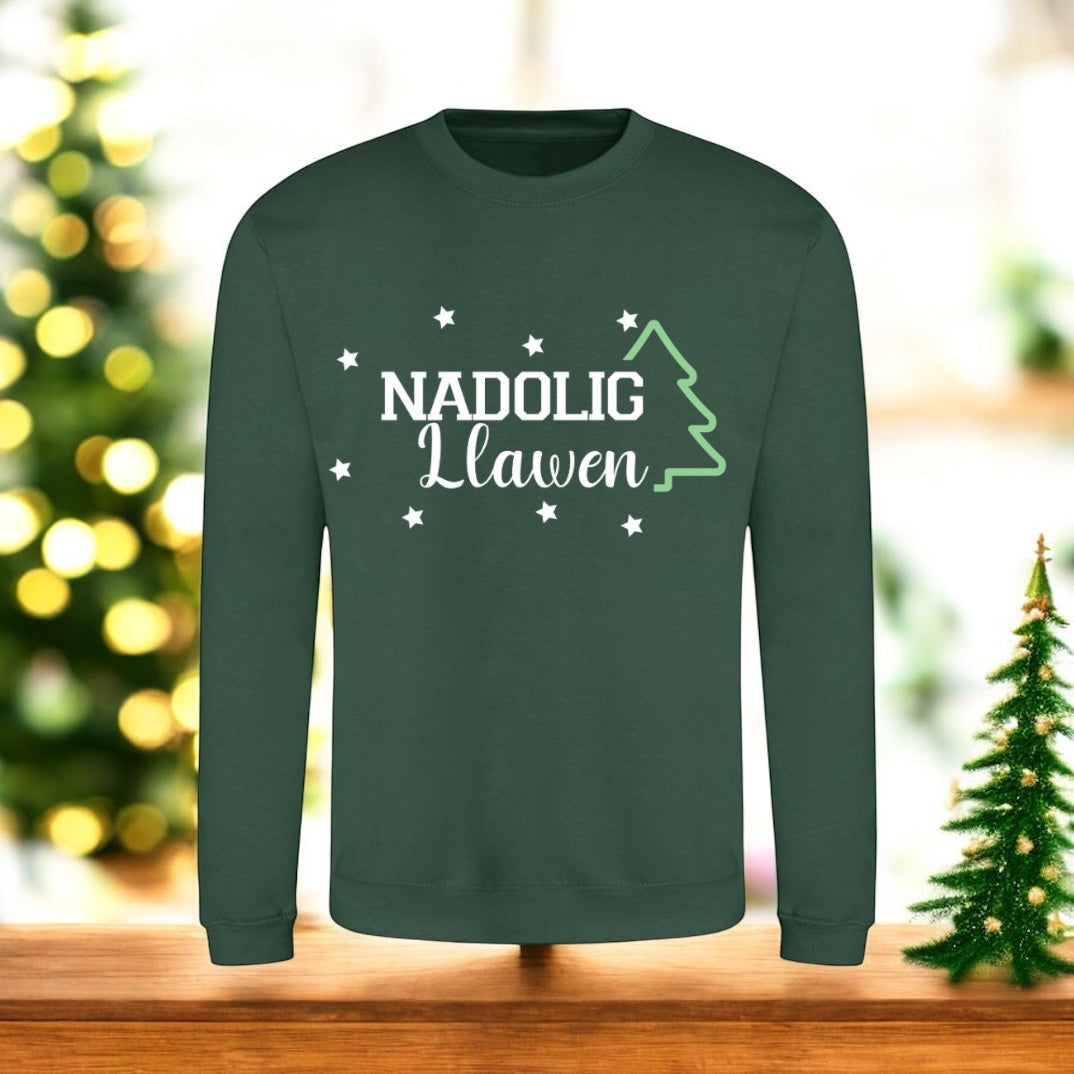 Nadolig Llawen Tree Sweatshirt