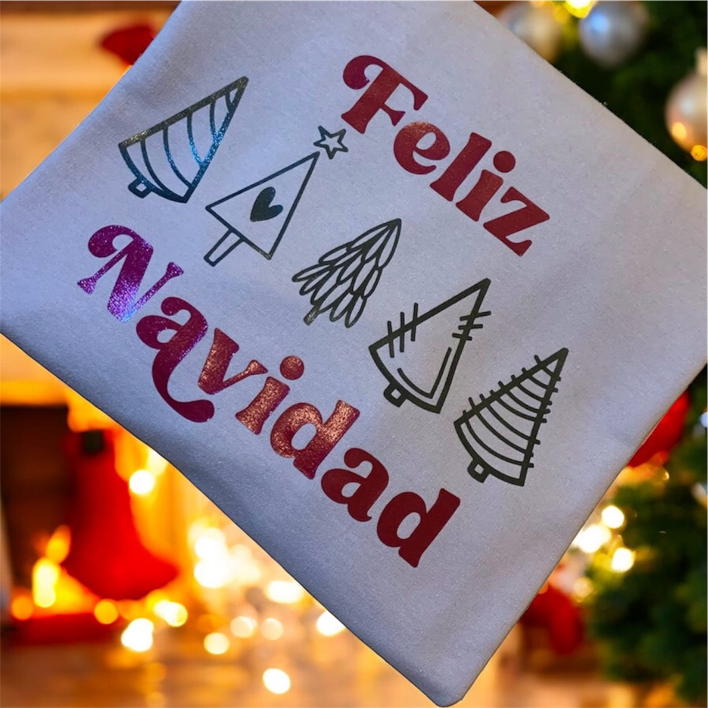 Feliz navidad metálic sweatshirt