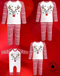 Matching patterned family Reindeer pyjamas