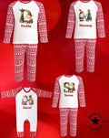 Matching patterned family letter pyjamas