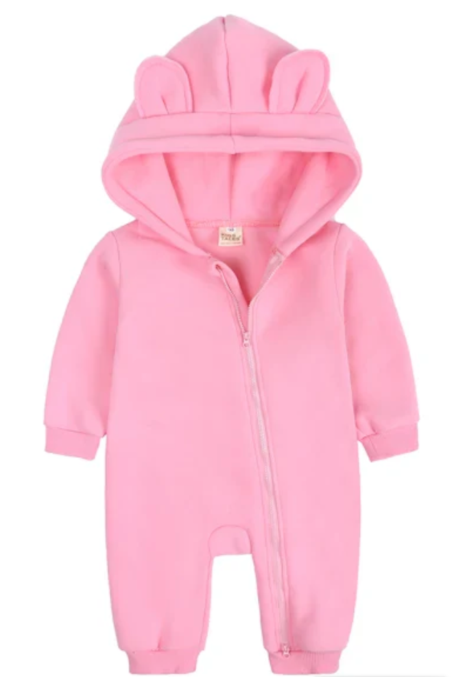 Matching bear hoodies and onesies