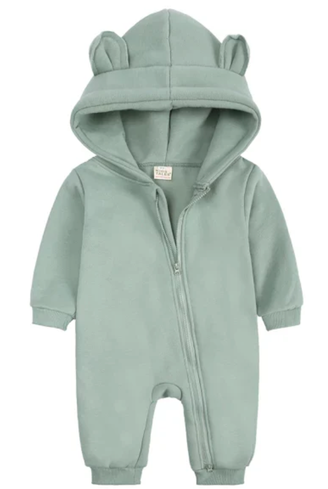 Matching bear hoodies and onesies